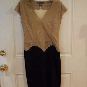 Black gold dress